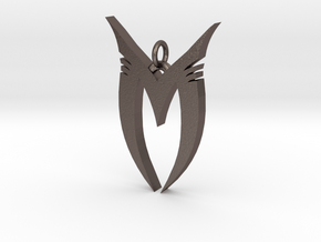 Pendentif Bionicle - "M" (Makuta) in Polished Bronzed Silver Steel