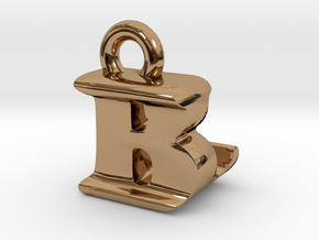 3D Monogram Pendant - BLF1 in Polished Brass