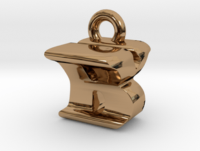 3D Monogram Pendant - BYF1 in Polished Brass