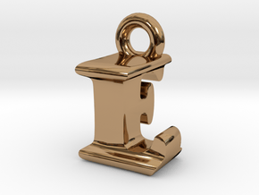 3D Monogram Pendant - LFF1 in Polished Brass