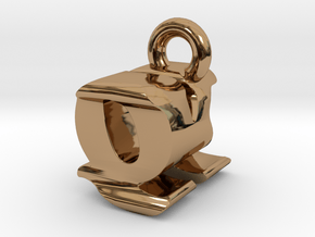 3D Monogram - QKF1 in Polished Brass