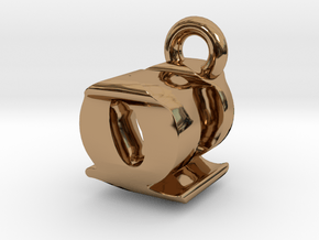 3D Monogram - QUF1 in Polished Brass