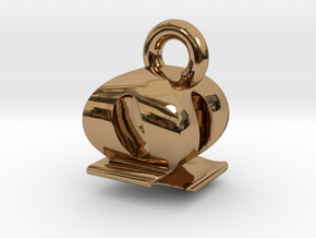 3D Monogram - QQF1 in Polished Brass