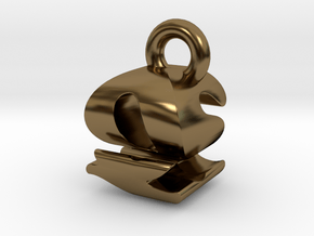 3D Monogram - QSF1 in Polished Bronze
