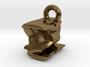 3D Monogram - QXF1 in Polished Bronze
