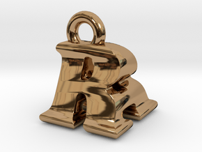 3D Monogram - RAF1 in Polished Brass