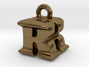 3D Monogram - RHF1 in Polished Bronze