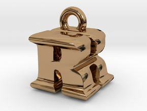 3D Monogram - RHF1 in Polished Brass