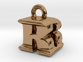 3D Monogram - RDF1 in Polished Brass