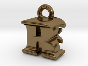 3D Monogram - RFF1 in Polished Bronze