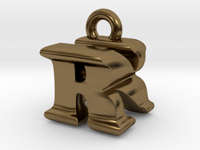 3D Monogram - RNF1 in Polished Bronze