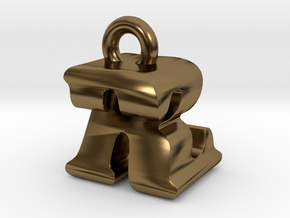 3D Monogram - RZF1 in Polished Bronze