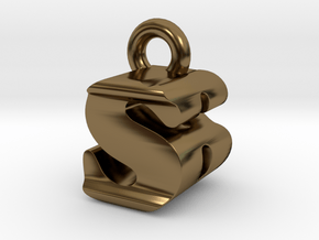3D Monogram - SBF1 in Polished Bronze