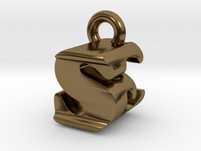 3D Monogram - SEF1 in Polished Bronze