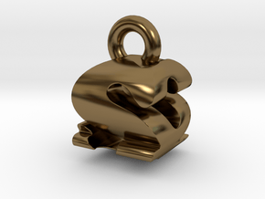 3D Monogram - SQF1 in Polished Bronze