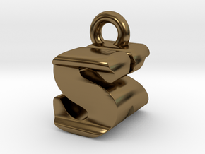 3D Monogram - SKF1 in Polished Bronze