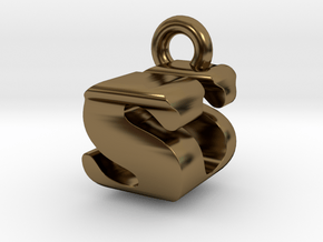 3D Monogram - SUF1 in Polished Bronze