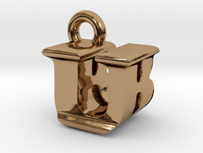 3D Monogram - UBF1 in Polished Brass