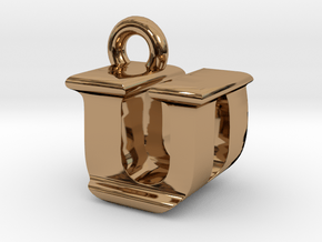 3D Monogram - UDF1 in Polished Brass