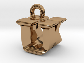 3D Monogram - UKF1 in Polished Brass