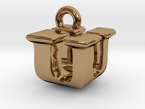 3D Monogram - UUF1 in Polished Brass