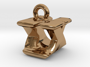3D Monogram - UXF1 in Polished Brass