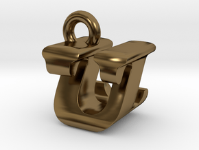 3D Monogram - UZF1 in Polished Bronze
