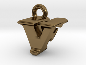 3D Monogram - VFF1 in Polished Bronze
