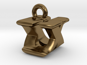 3D Monogram - UXF1 in Polished Bronze