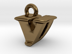 3D Monogram - VDF1 in Polished Bronze