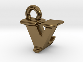 3D Monogram - VLF1 in Polished Bronze