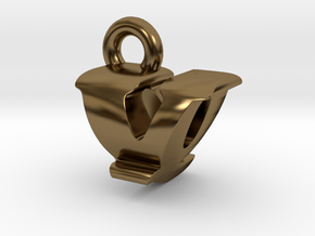 3D Monogram - VQF1 in Polished Bronze