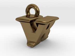 3D Monogram - VRF1 in Polished Bronze