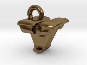 3D Monogram - VTF1 in Polished Bronze