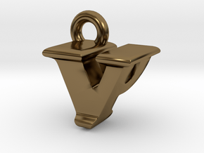 3D Monogram - VPF1 in Polished Bronze