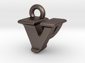 3D Monogram - VPF1 in Polished Bronzed Silver Steel