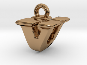 3D Monogram - VUF1 in Polished Brass