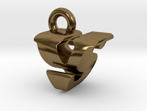 3D Monogram - VSF1 in Polished Bronze