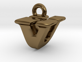 3D Monogram - VUF1 in Polished Bronze