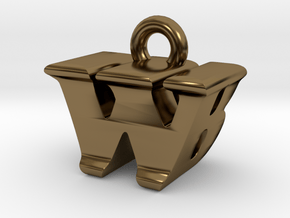 3D Monogram - WBF1 in Polished Bronze