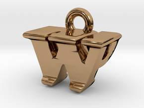 3D Monogram - WPF1 in Polished Brass