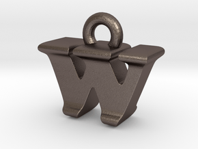 3D Monogram - WIF1 in Polished Bronzed Silver Steel
