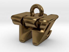 3D Monogram - WZF1 in Polished Bronze