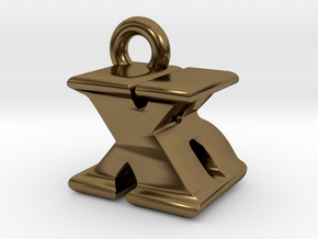 3D Monogram - XBF1 in Polished Bronze