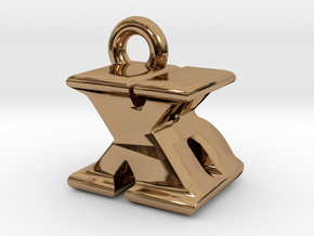 3D Monogram - XBF1 in Polished Brass