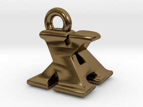 3D Monogram - XAF1 in Polished Bronze