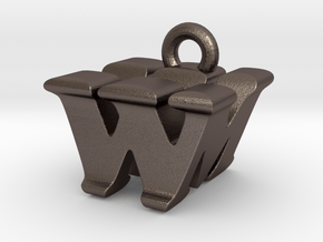 3D Monogram - WMF1 in Polished Bronzed Silver Steel