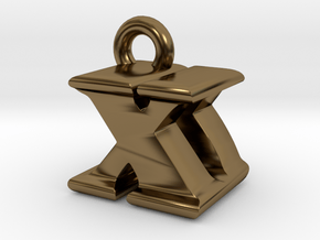 3D Monogram - XDF1 in Polished Bronze