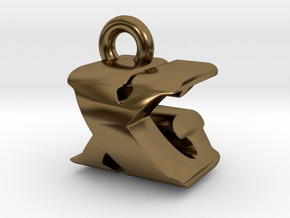 3D Monogram - XGF1 in Polished Bronze