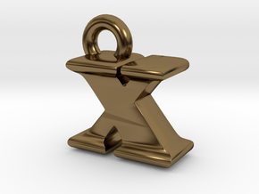 3D Monogram - XIF1 in Polished Bronze